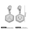 Stainless Steel Hexagon English Letter Pendant Accessories With Electroplating