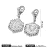 Stainless Steel Hexagon English Letter Pendant Accessories With Electroplating