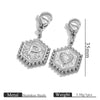 Stainless Steel Hexagon English Letter Pendant Accessories With Electroplating