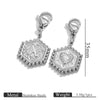 Stainless Steel Hexagon English Letter Pendant Accessories With Electroplating