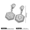 Stainless Steel Hexagon English Letter Pendant Accessories With Electroplating