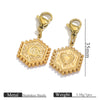Stainless Steel Hexagon English Letter Pendant Accessories With Electroplating