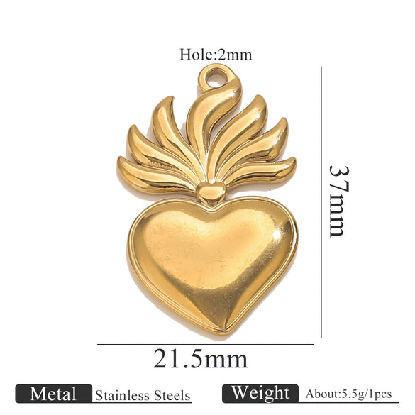 Stainless Steel High Fashion Love Pendant Jewelry Accessories With Electroplating