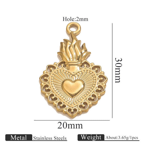 Stainless Steel High Fashion Love Pendant Jewelry Accessories With Electroplating