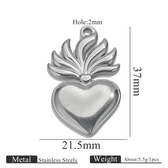 Stainless Steel High Fashion Love Pendant Jewelry Accessories With Electroplating