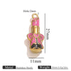 Stainless Steel High Heels Lipstick Oil Drop Charm Necklace Earring Accessories
