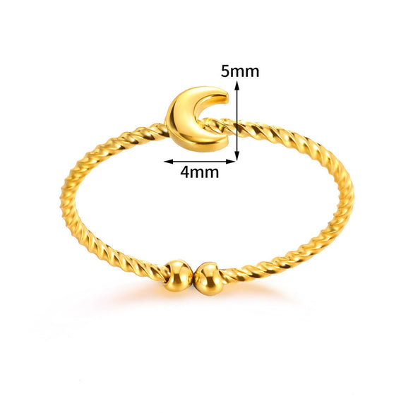 Stainless Steel Hip Hop Line Cross Heartshaped Butterfly Opening Ring Electroplated Unisex