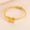 Stainless Steel Hip Hop Line Cross Heartshaped Butterfly Opening Ring Electroplated Unisex