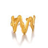 Stainless Steel Hip Hop Style Electroplated Ring For Women