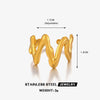 Stainless Steel Hip Hop Style Electroplated Ring For Women