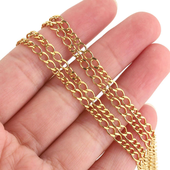 Stainless Steel Hip Hop Style Totem Pattern Oshaped Chain Jewelry Accessories Diy Handmade Pendant Necklace Bracelet