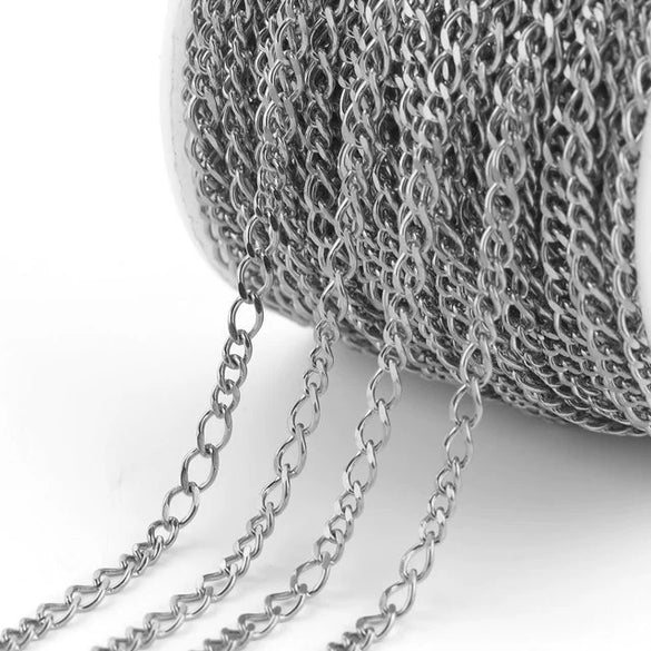 Stainless Steel Hip Hop Style Totem Pattern Oshaped Chain Jewelry Accessories Diy Handmade Pendant Necklace Bracelet