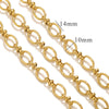 Stainless Steel Hiphop Chain Necklace And Diy Bracelet With Electroplating And Pattern