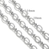 Stainless Steel Hiphop Chain Necklace And Diy Bracelet With Electroplating And Pattern