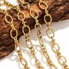 Stainless Steel Hiphop Chain Necklace And Diy Bracelet With Electroplating And Pattern