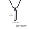 Stainless Steel Hiphop Cylindrical Pendant Necklace For Men Simple Fashion Style
