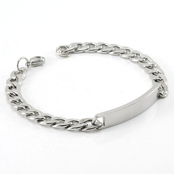 316L Stainless Steel Hiphop Geometric Polished Men's Bracelet
