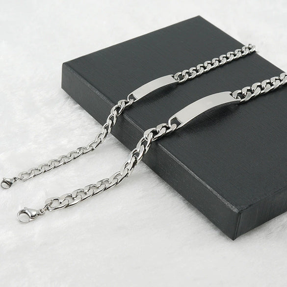 316L Stainless Steel Hiphop Geometric Polished Men's Bracelet