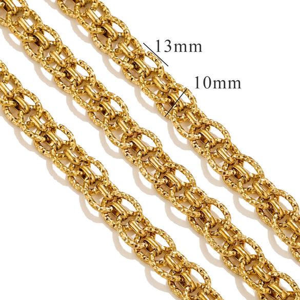 Stainless Steel Hiphop Multistyle Electroplated Return Pattern Necklace