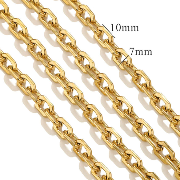 Stainless Steel Hiphop Multistyle Electroplated Return Pattern Necklace