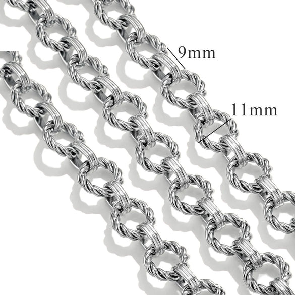 Stainless Steel Hiphop Multistyle Electroplated Return Pattern Necklace
