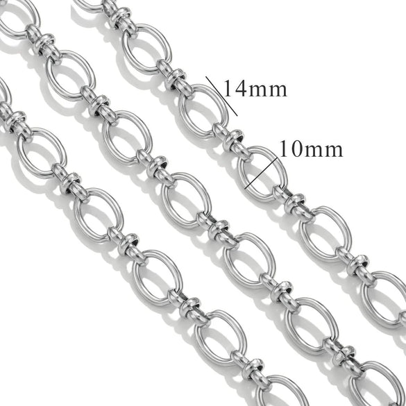Stainless Steel Hiphop Multistyle Electroplated Return Pattern Necklace