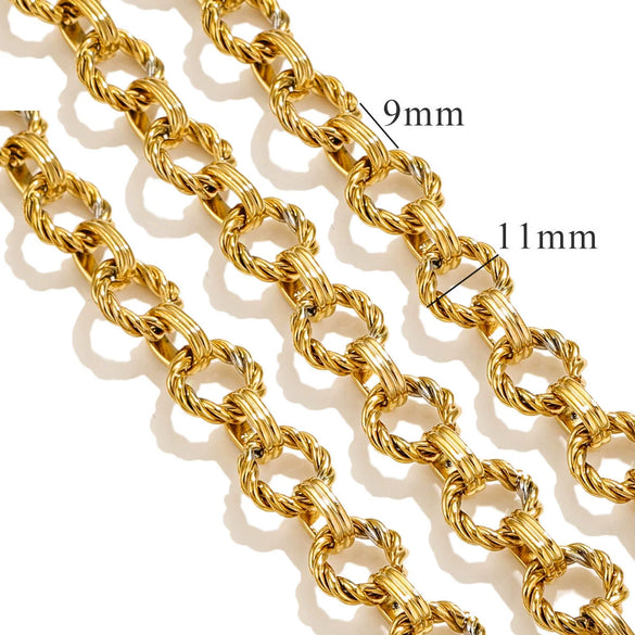 Stainless Steel Hiphop Multistyle Electroplated Return Pattern Necklace
