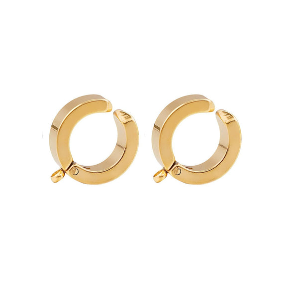 Stainless Steel Hiphop Punk Ear Clip Welding Ring Vacuum Plated Electroplated Ear Accessories