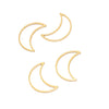 Stainless Steel Hiphop Punk Style Star And Moon Hollow Pendant Jewelry Accessory With Electroplating