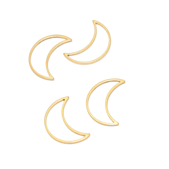 Stainless Steel Hiphop Punk Style Star And Moon Hollow Pendant Jewelry Accessory With Electroplating