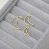 Stainless Steel Hiphop Punk Style Star And Moon Hollow Pendant Jewelry Accessory With Electroplating