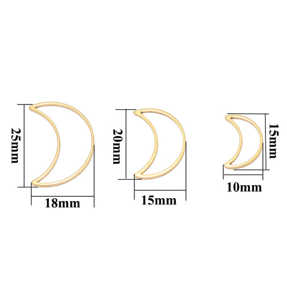 Stainless Steel Hiphop Punk Style Star And Moon Hollow Pendant Jewelry Accessory With Electroplating