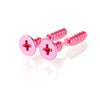Stainless Steel Hiphop Screw Cross Earrings Vacuum Plating Color Retention Jewelry