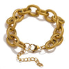 Stainless Steel Hiphop Spiral Ochain Necklace Bracelet Geometric Electroplated Punk Style