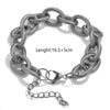 Stainless Steel Hiphop Spiral Ochain Necklace Bracelet Geometric Electroplated Punk Style