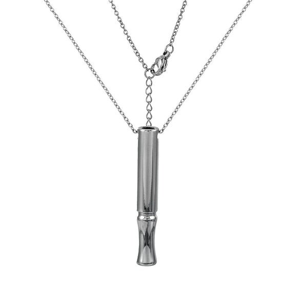 Stainless Steel Hiphop Style Cylinder Jewelry Necklace For Yoga Meditation With Polishing Treatment