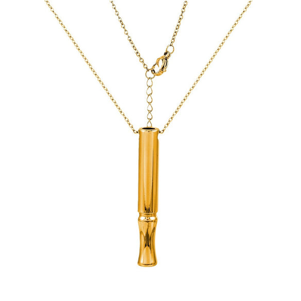 Stainless Steel Hiphop Style Cylinder Jewelry Necklace For Yoga Meditation With Polishing Treatment