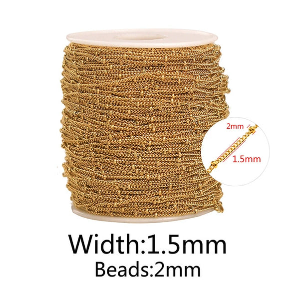 Stainless Steel Hiphop Style Totem Pattern Bead Chain Jewelry Making Supplies For Anklet Necklace Bracelet With Electroplating
