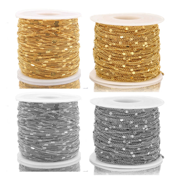 Stainless Steel Hiphop Style Totem Pattern Side Pressure Flat Chain Diy Handmade Women's Necklace And Bracelet Supplies Accessories With Electroplating