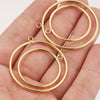 Stainless Steel Hirback Pattern Circle Pendant And Earrings Diy Jewelry Accessories Handmade With Welding And Electroplating