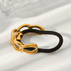 Stainless Steel Hollow Chain Hair Ring And Headband With Electroplating High Elasticity Hair Accessories