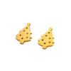 Stainless Steel Hollow Christmas Tree Earrings With Goldplated Finish For Women Casual Festival Jewelry