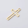 Stainless Steel Hollow Cross Pendant Hip Hop Necklace Women Jewelry Accessories Fine Polishing