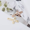 Stainless Steel Hollow Cross Pendant Hip Hop Necklace Women Jewelry Accessories Fine Polishing