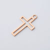 Stainless Steel Hollow Cross Pendant Hip Hop Necklace Women Jewelry Accessories Fine Polishing