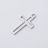 Stainless Steel Hollow Cross Pendant Hip Hop Necklace Women Jewelry Accessories Fine Polishing