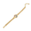 Stainless Steel Hollow Disc Dripping Oil Eye Palm Personality Women's Jewelry Bracelet With Electroplating