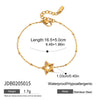 Stainless Steel Hollow Geometric Style Electroplated Women's Hand Jewelry Bracelet