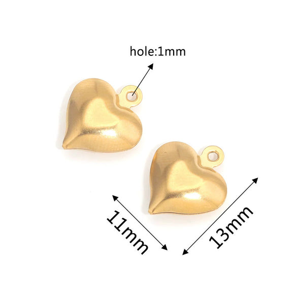 Stainless Steel Hollow Heart Pendant Jewelry Accessories Electroplating Wholesale