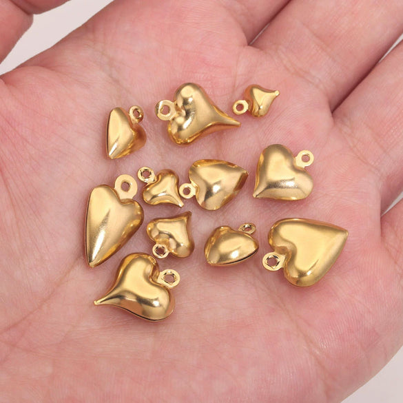 Stainless Steel Hollow Heart Pendant Jewelry Accessories Electroplating Wholesale